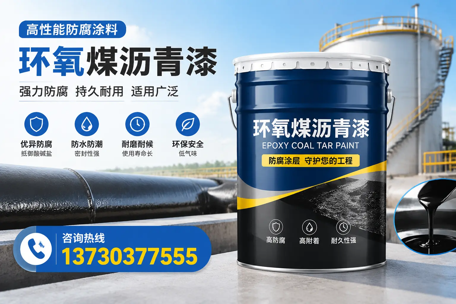 环氧煤沥青漆的耐久性分析,适合常州的使用场景